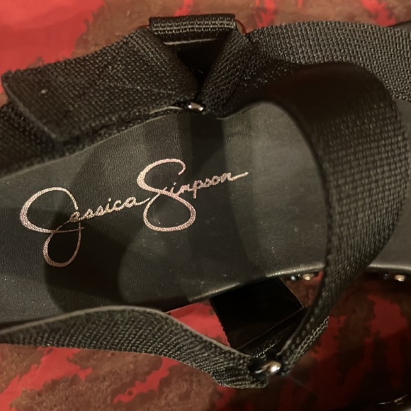 Ladies Black Leopard Jessica Simpson Sandals 8.5 M New never worn - Picture 5 of 5